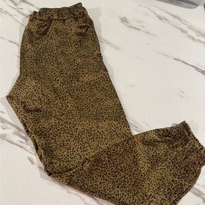 Joie Animal Print satin jogger leopard 🐆 chic versatile perfect for fall